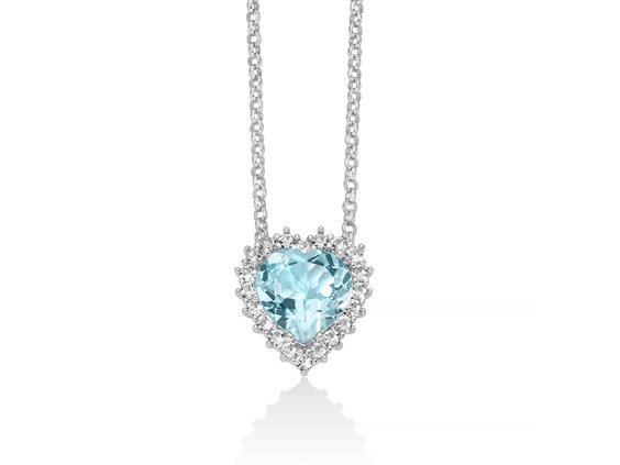 Collana Miluna Donna GEMMA DEL CIELO 925 in Argento Topazio 4.5 Ct CLD4834 - CLD4834